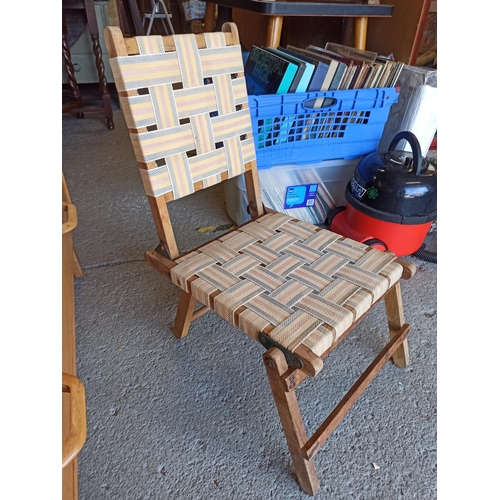 353 - Vintage Small Webbing Chair