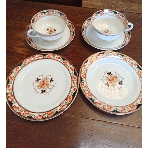 206 - Sutherland China 2 x Cups , Saucers and Side Plate