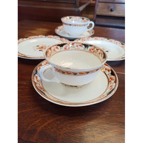 206 - Sutherland China 2 x Cups , Saucers and Side Plate