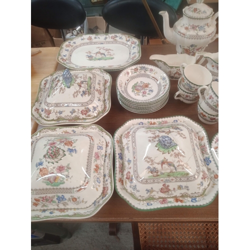 222 - A Large Quantity of Copeland Chinese Rose Dinner and Tea Service