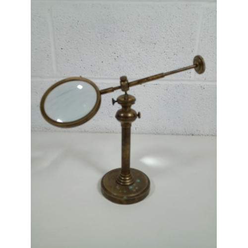 312 - A Vintage Brass Magnifying Glass on Stand