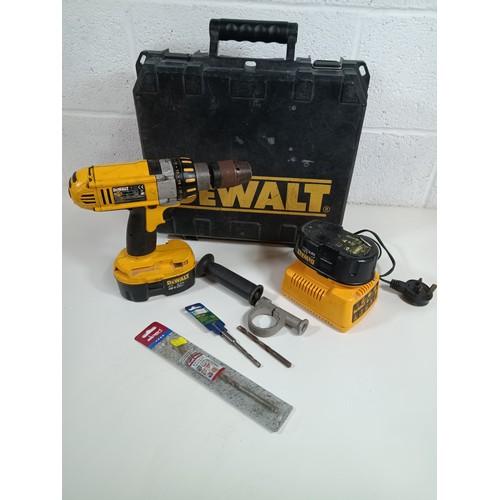 96 - A Dewalt 18 Volt Cordless Drill with 2 x Batteries