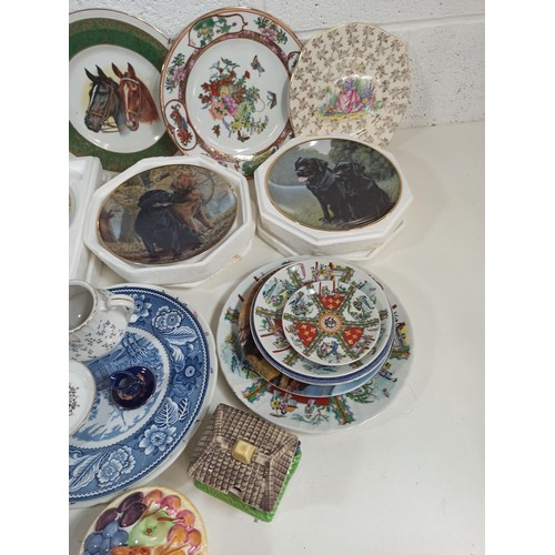 417 - A Collection of Plates to include 6 x Aster with Cake Stand, Poole Pottery and Henry Alcock.