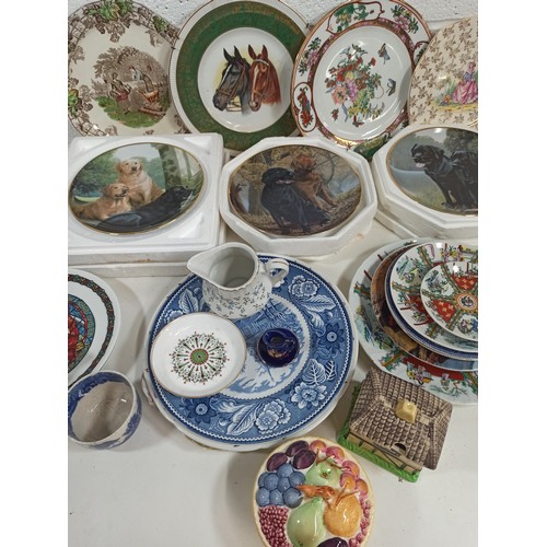 417 - A Collection of Plates to include 6 x Aster with Cake Stand, Poole Pottery and Henry Alcock.