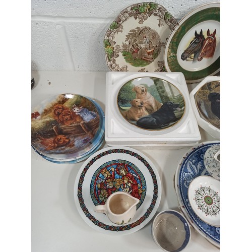 417 - A Collection of Plates to include 6 x Aster with Cake Stand, Poole Pottery and Henry Alcock.