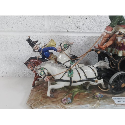 515 - A German Carl Thieme Dresden Earnest Vohne Rudolstadt Large Porcelain Coach/ Carriage Princess Group... 