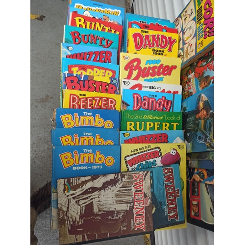 620 - Mixed Box of Annuals and Books including Knight Rider, Danger Mouse, Bunty, Bimbo, Terrahawks and Mu... 