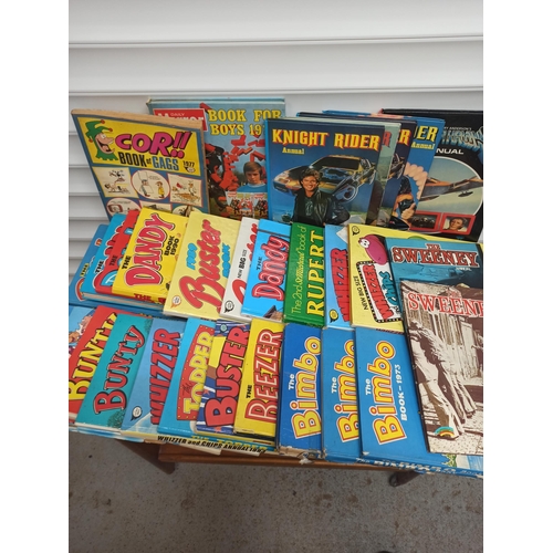 620 - Mixed Box of Annuals and Books including Knight Rider, Danger Mouse, Bunty, Bimbo, Terrahawks and Mu... 