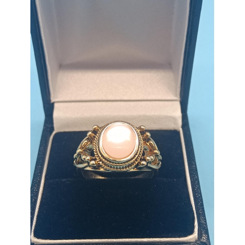 773 - A Moonstone Ring  Size R