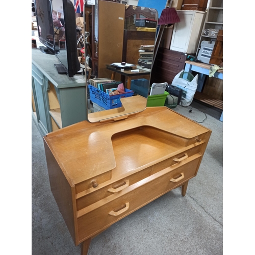 818 - G-plan Brandon dressing table - Mid Century Dressing Table 5 Drawers and Mirror 140cm x 107cm x 50cm