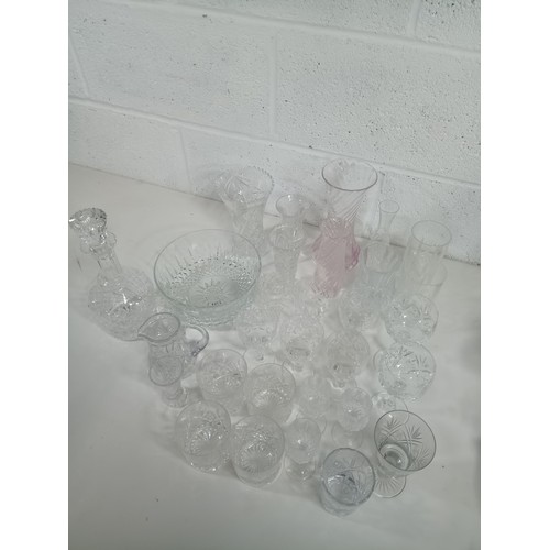 838b - A Quantity of Crystal and Glassware - Cut Glass Decanter etc.