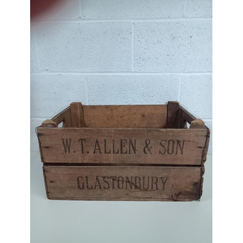 951 - A W T Allen and Son of Glastonbury Crate 54 x 27 x 37cm