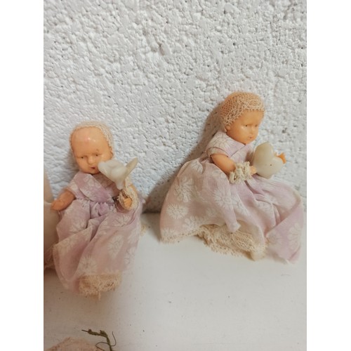 1007 - Vintage Miniature Dolls x 3