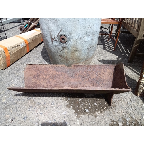 929 - A Cast Iron feeder ( end Missing) 88cm Long