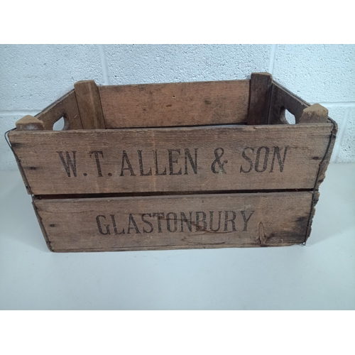 954 - A W T Allen and Son of Glastonbury Crate 54 x 27 x 37cm