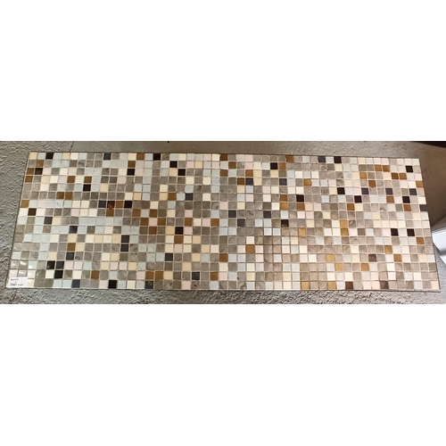 140 - Retro Tiled Coffee Table with Metal Frame 45cm x 92cm x 31xm