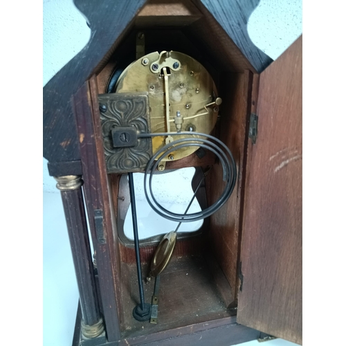 75 - A Mahogany Cased 8-Day Mantle Clock Dedicated to Lieut. J Cloudsley on His Marriage 1909