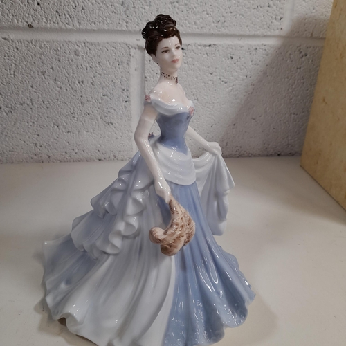 42 - Coalport Figurines  Ladies of Fashion - Gabrielle 1996 and Victoria 2003 with Boxes