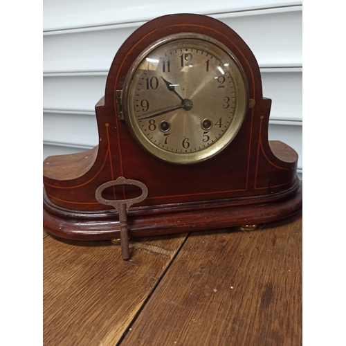 77 - 1 x Wooden Mantle Clock and 1 x Slate Mantle Clock