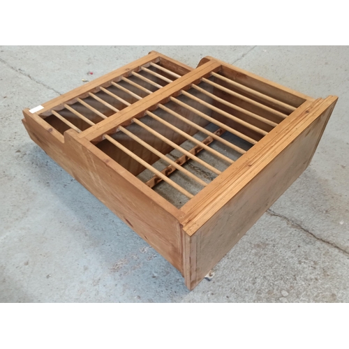 127 - Pine Wall Mounted Plate Rack 78cm x 54cm x 26cm