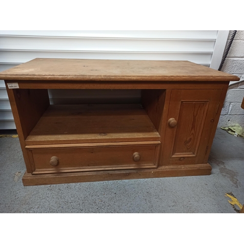 134 - Pine TV Unit - 1 Drawer and 1 x Cupboard 54 x 97 x 49cm