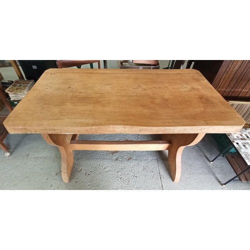 142 - Rustic Chunky Pine Kitchen Table 76cm x 121cm x 63cm