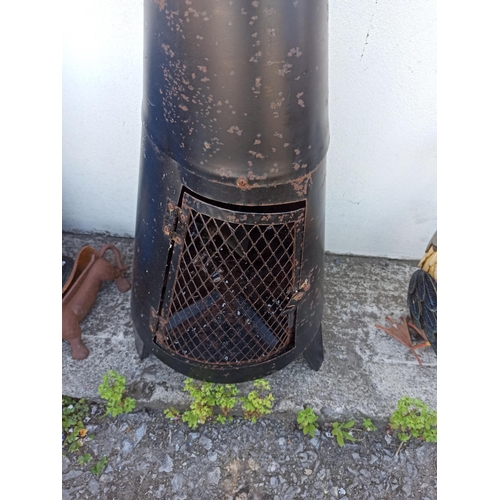 913 - Chimenea with Cover 120cm x 35cm x 35cm