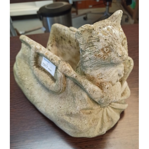 900 - Stone Cat in Bag Planter