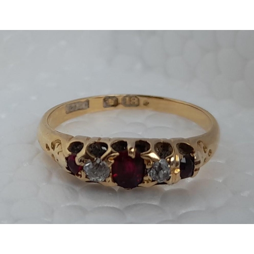 207 - 18ct Gold Ruby and Diamond Ring