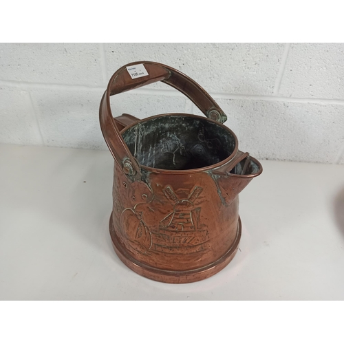 88 - Dutch Grog Copper Pot with Dutch Scene