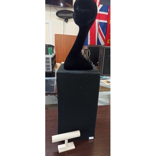 960 - Jewellery Display Stands - Head and Neck Bust and a Watch Bracelet Stand