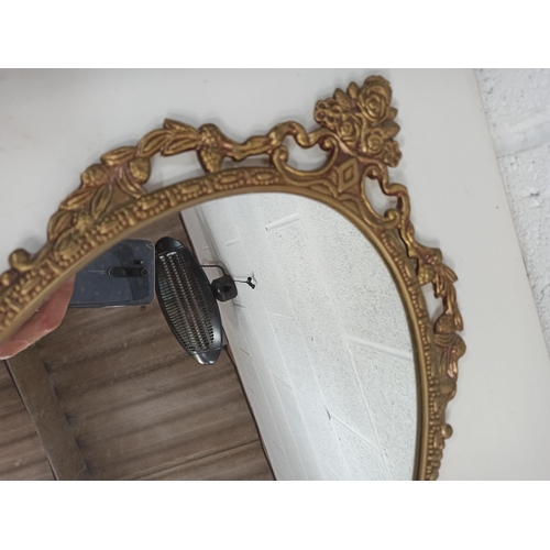 143 - Oval Mirror with Gold Frame