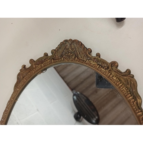 143 - Oval Mirror with Gold Frame