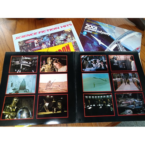 164 - A 1977 Star Wars Soundtrack Vinyl LP Record together with Flash Gordon, 2001 a Space Odyssey and Sci... 