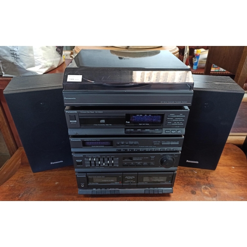 199D - Panasonic Sound System with Speakers, Tape to Tape Equaliser, Tuner, CD and Turntable with leads