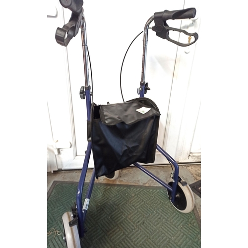 932 - 3 Wheel Walker with Shopping Bag and Breaks