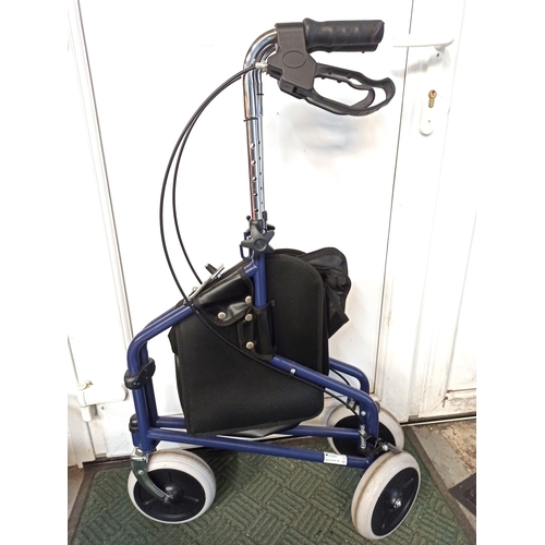 932 - 3 Wheel Walker with Shopping Bag and Breaks