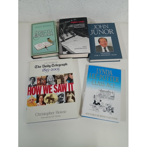 1079 - 5 x Signed Books - Christopher Howse Daily Telegraph, Lynda Lee Porter, Simon Heffer, Roy Greenslade... 