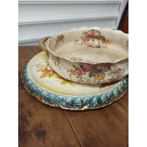 865 - Serving Platter , Tureens and Glass Fruit Bowl