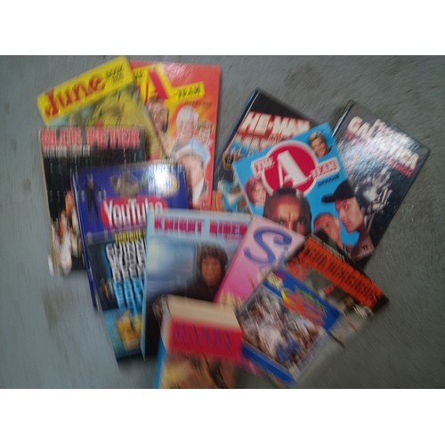 1075 - TV Annuals and Harry Potter Book including Battlestar Galactica, Thunderbirds etc.