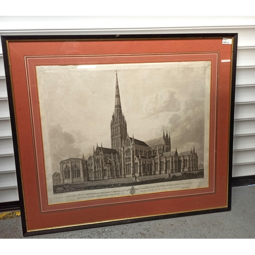 981 - Salisbury Cathedral Framed Print 72 x 84cm