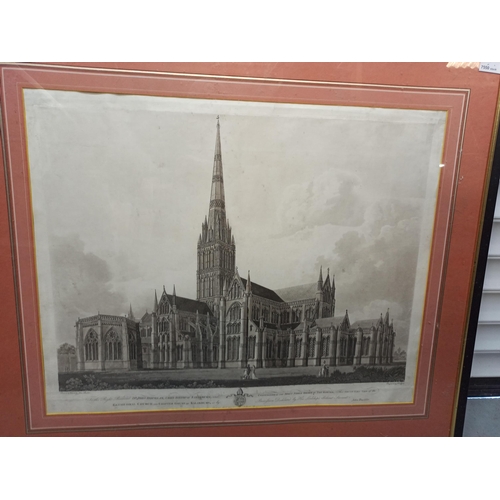 981 - Salisbury Cathedral Framed Print 72 x 84cm