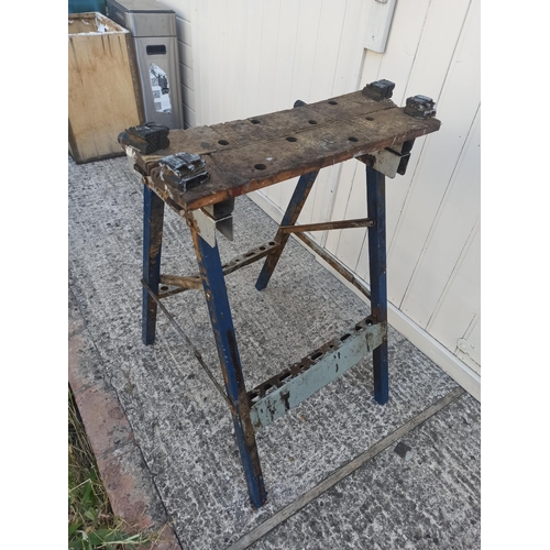 68 - Folding Workbench in Well Loved Condition