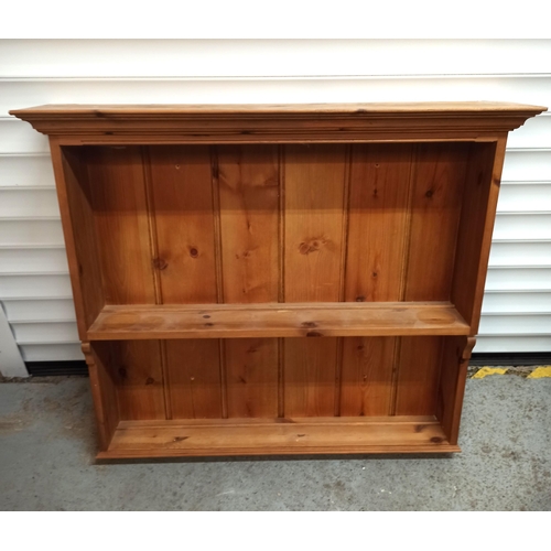 1021 - Pine Wall Unit with 2 x Shelves 76cm  x 91cm x 20cm