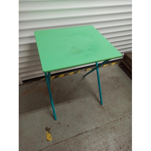 293 - A Folding Green Painted Table