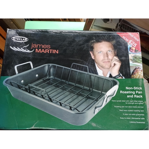 968 - Boxed Stainless Steel Smoker Grill, Stellar James Martin Baking Tray and  Vivalp Raclette, Grill , C... 