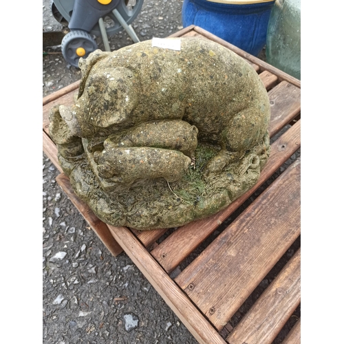 271 - A Garden Concrete Pig Ornament