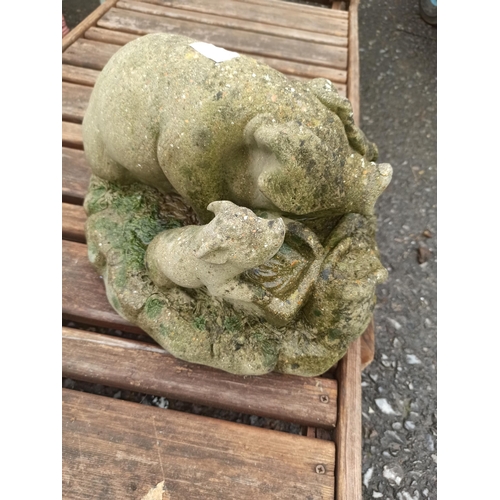 271 - A Garden Concrete Pig Ornament