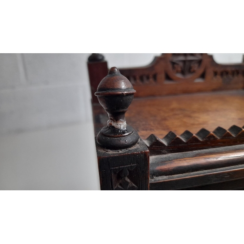 419 - An Oak Cased Antique Winterhalder & Hofmier Mantle Clock with Key - Some Damage as Pictured and Some... 