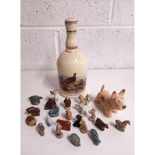 891 - Wade Whimseys , Sylvac Cair Terriers and Wade Famous Grouse Decanter